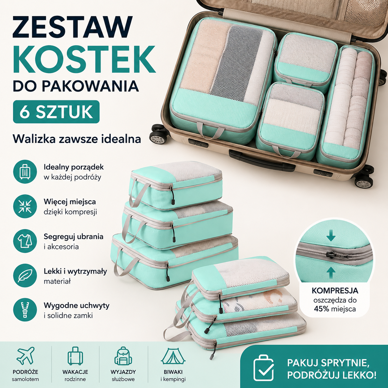 Zestaw kostek do pakowania